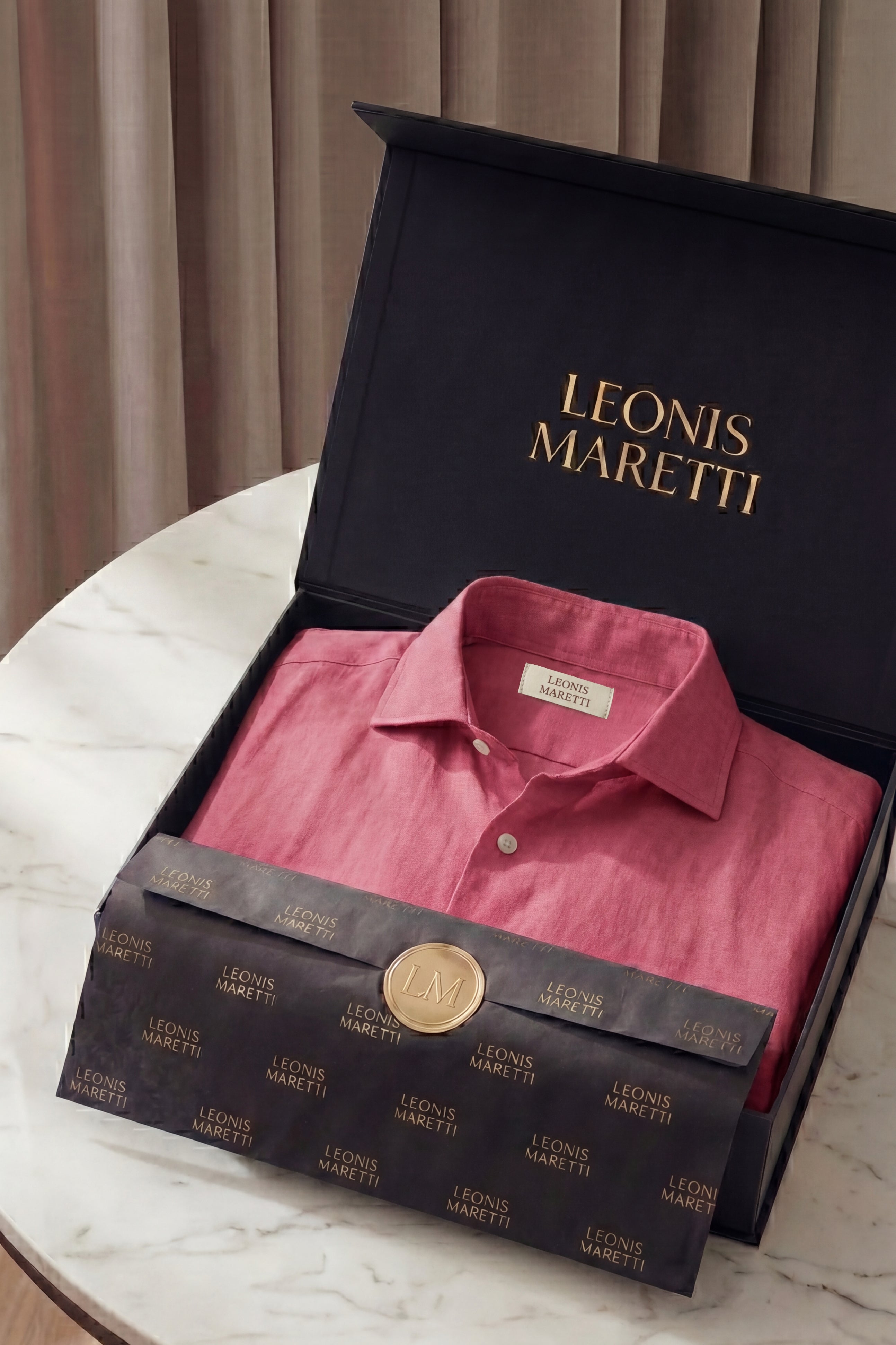 Silano Linen Shirt Pink