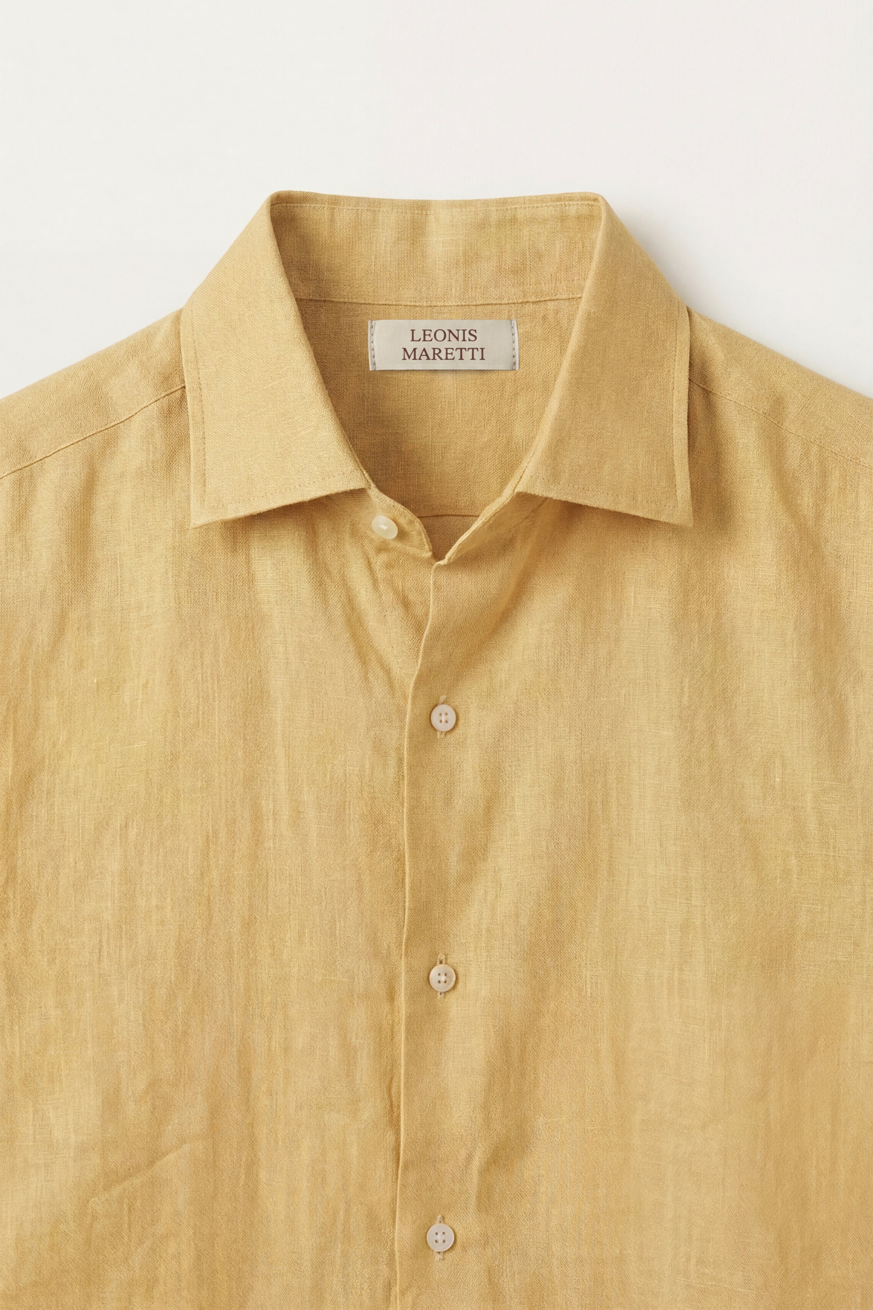 Silano Linen Shirt Yellow
