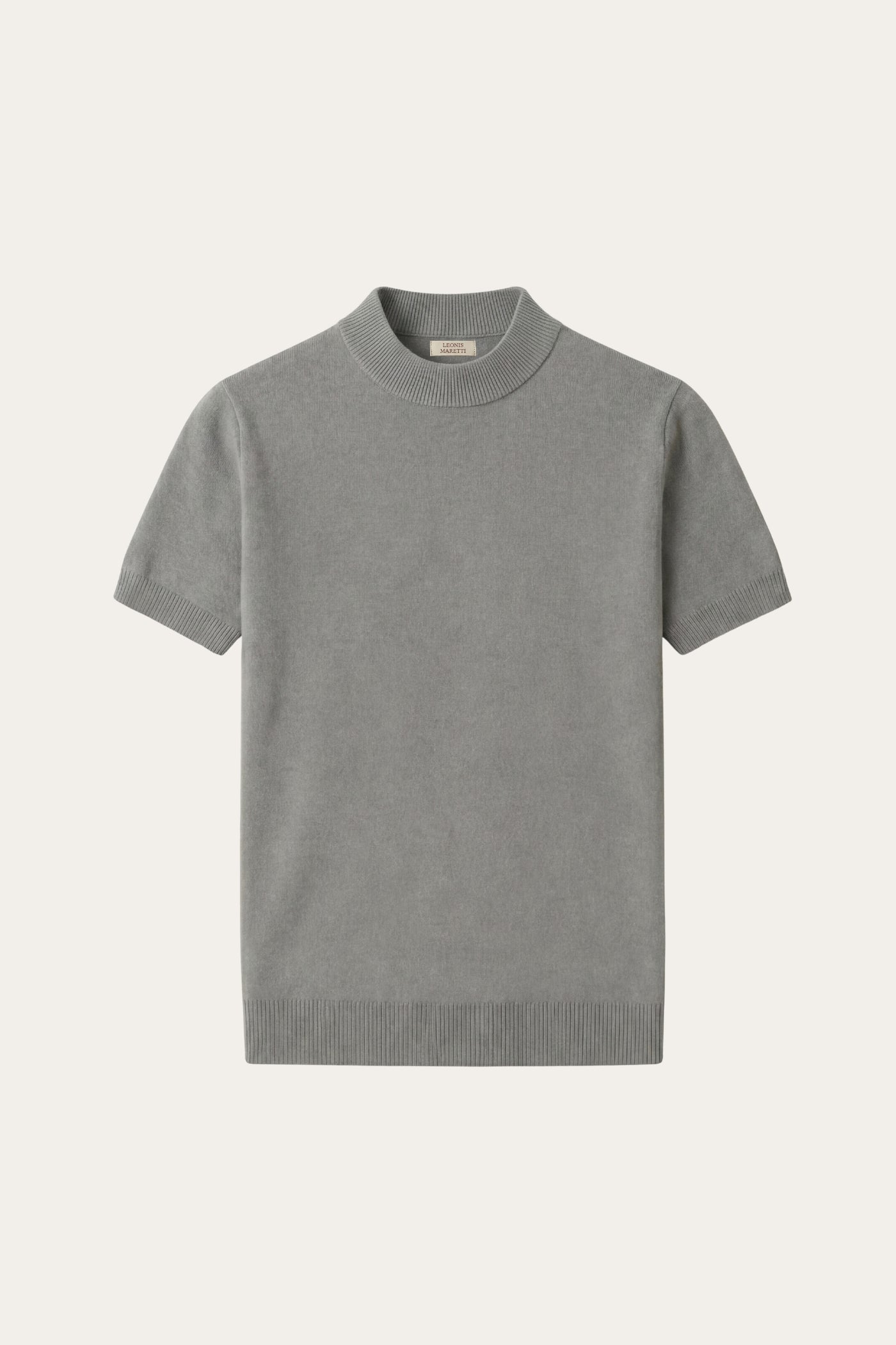 Aurelio Cashmere Knit Tee Ash Grey