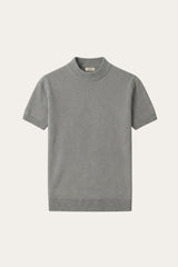 Aurelio Cashmere Knit Tee Ash Grey