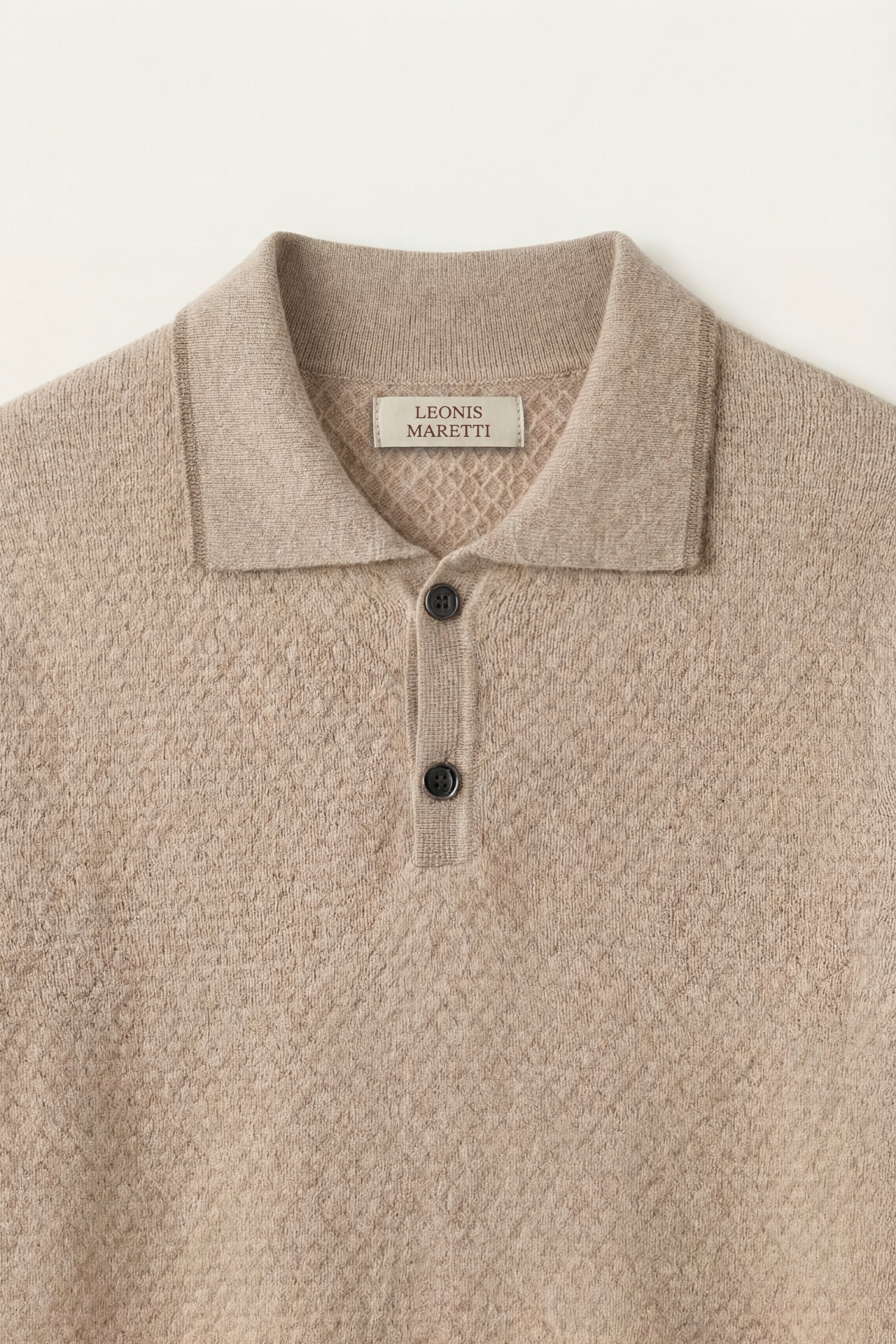 Prato Cashmere Knit Polo Camel