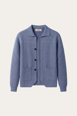 Valero Cashmere Cardigan Blue