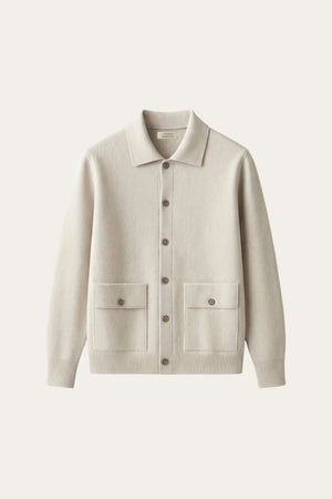 Lorenzo Cashmere Cardigan Ivory