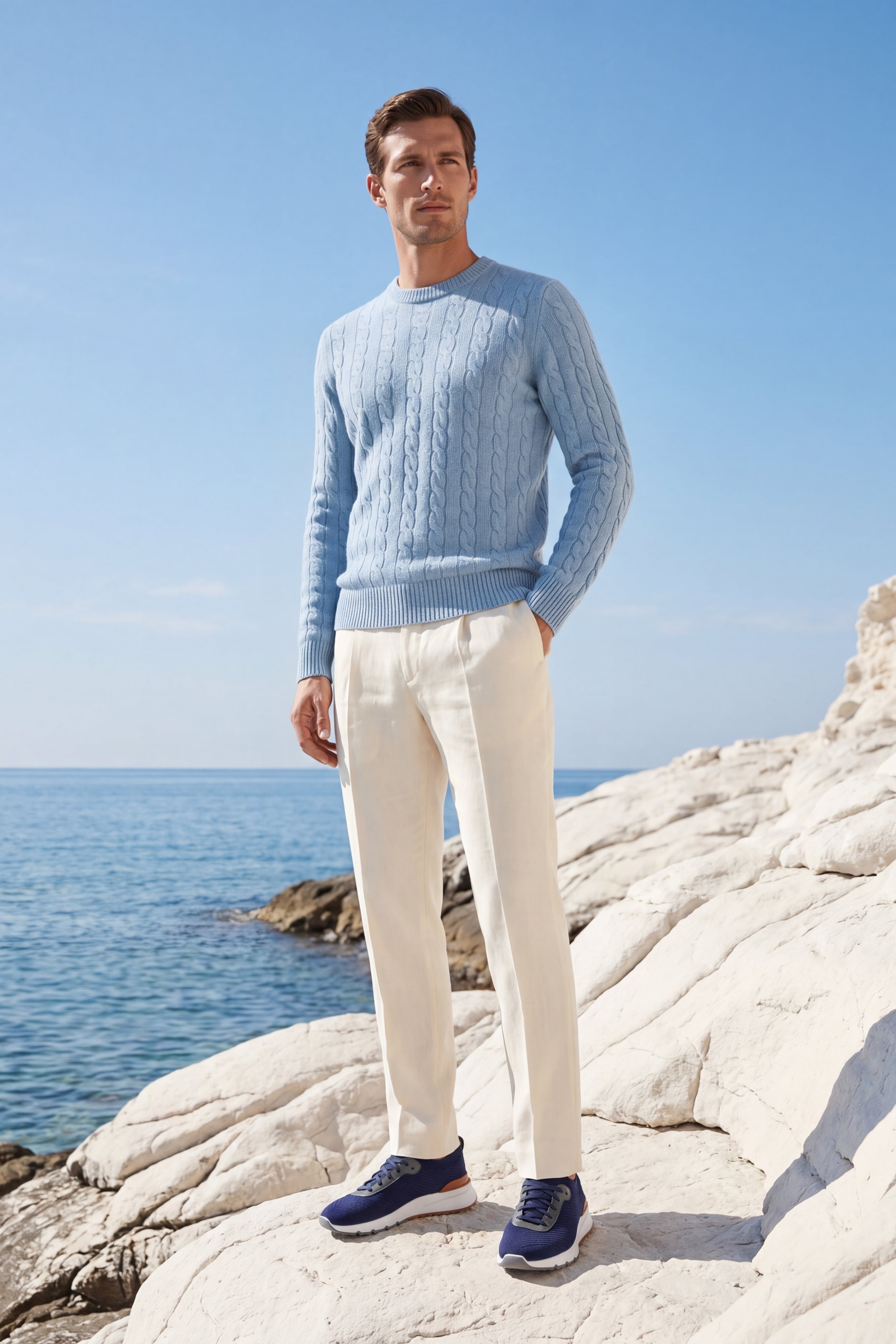 Soreno Cashmere Knit Blue