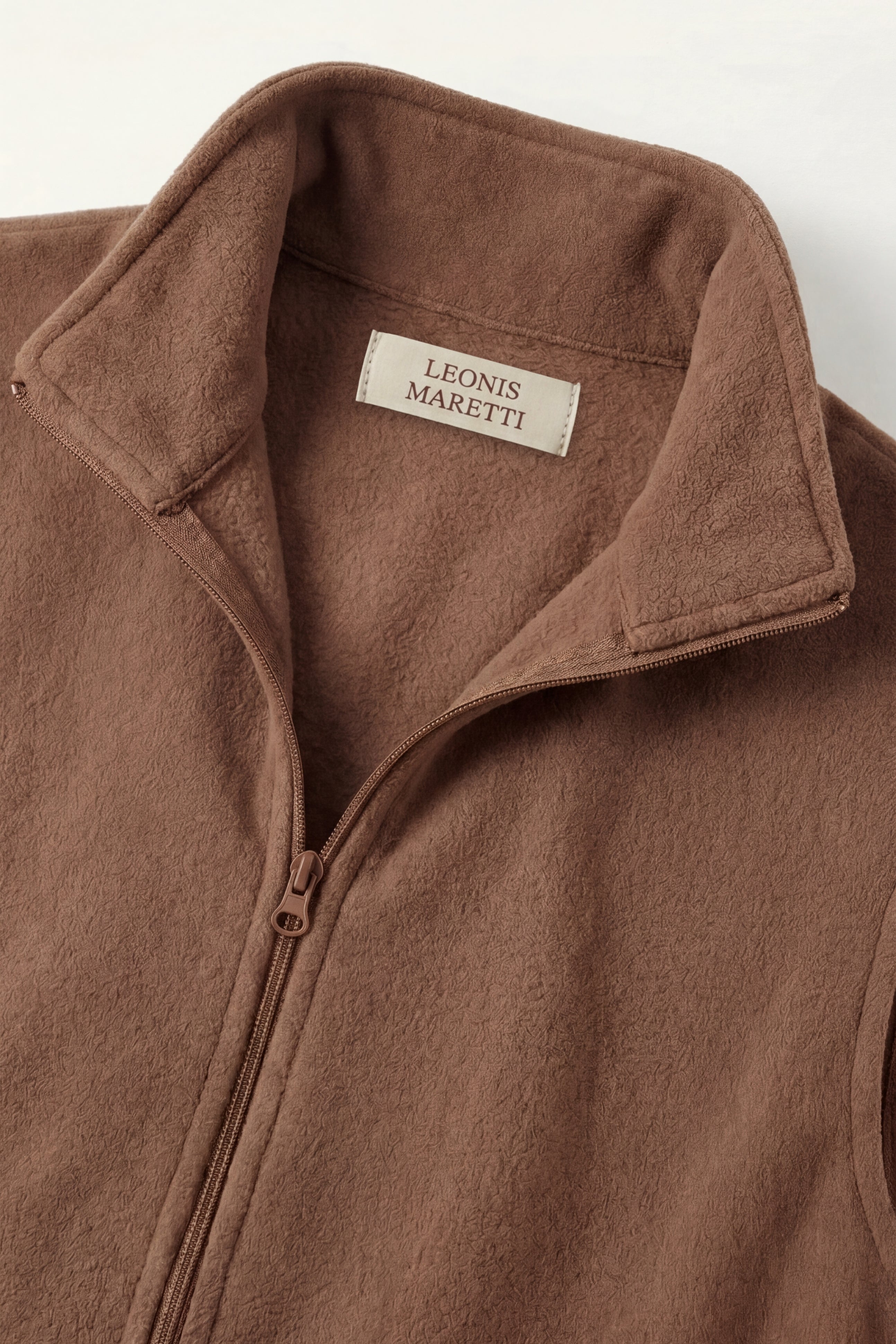 Bormio Zip Fleece Vest Brown