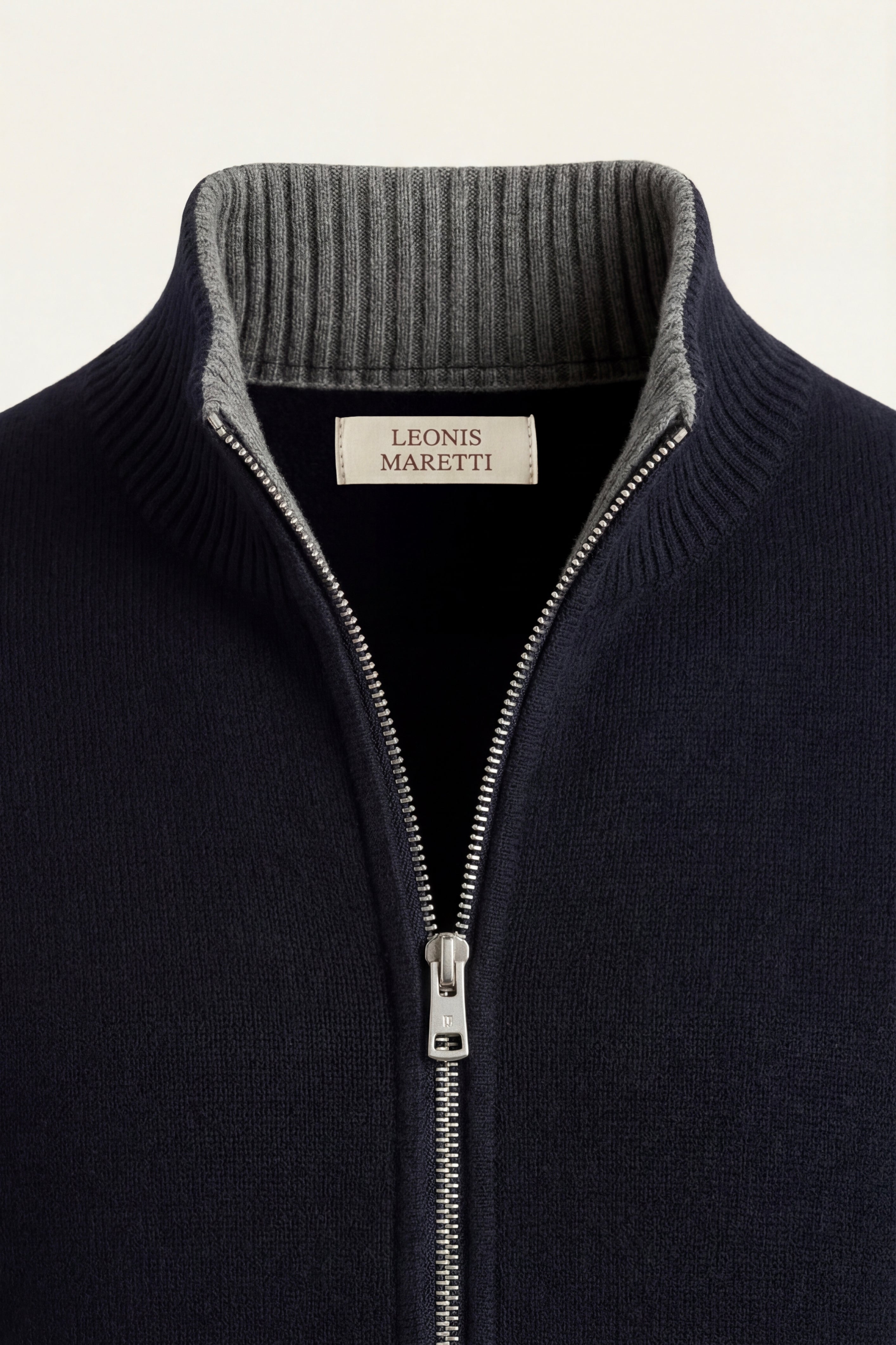 Terenzo Zip Cardigan Navy