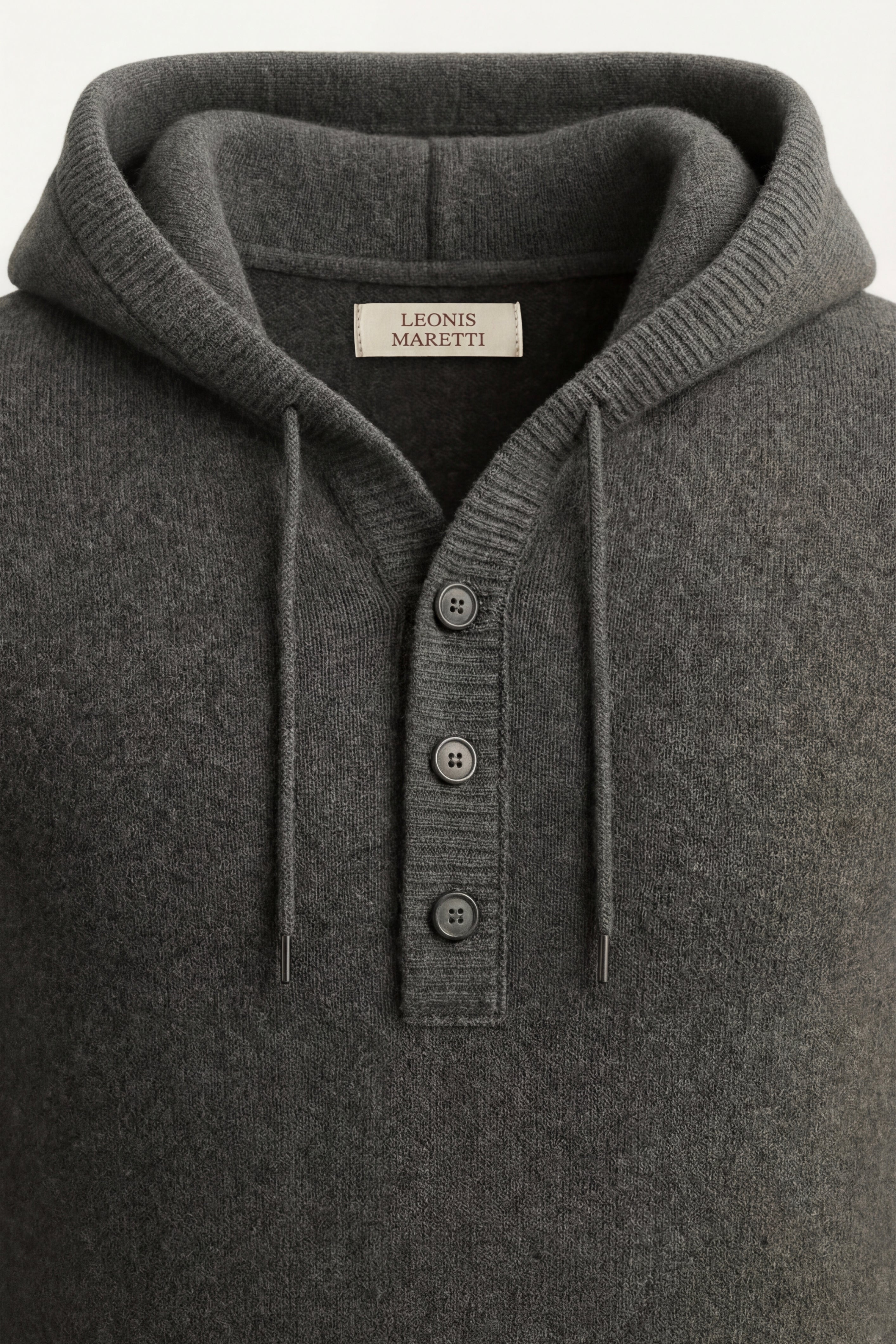 Taviano Hooded Knit Dark Grey