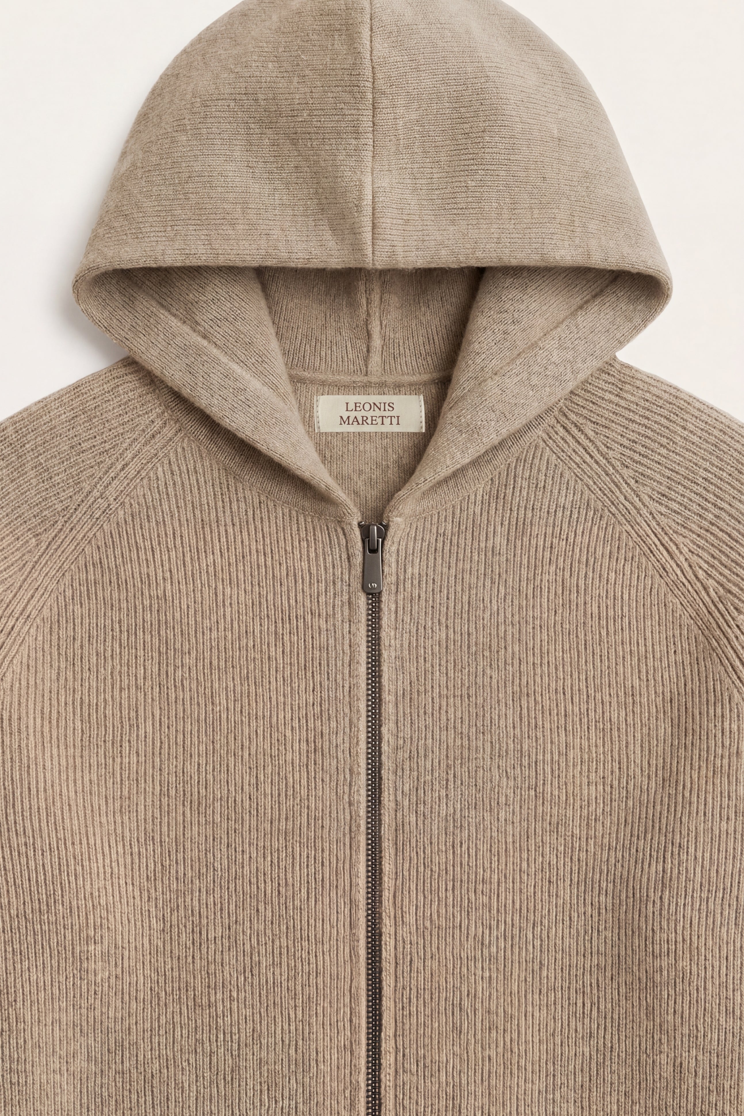 Amalfi Merino Hooded Sweater Taupe