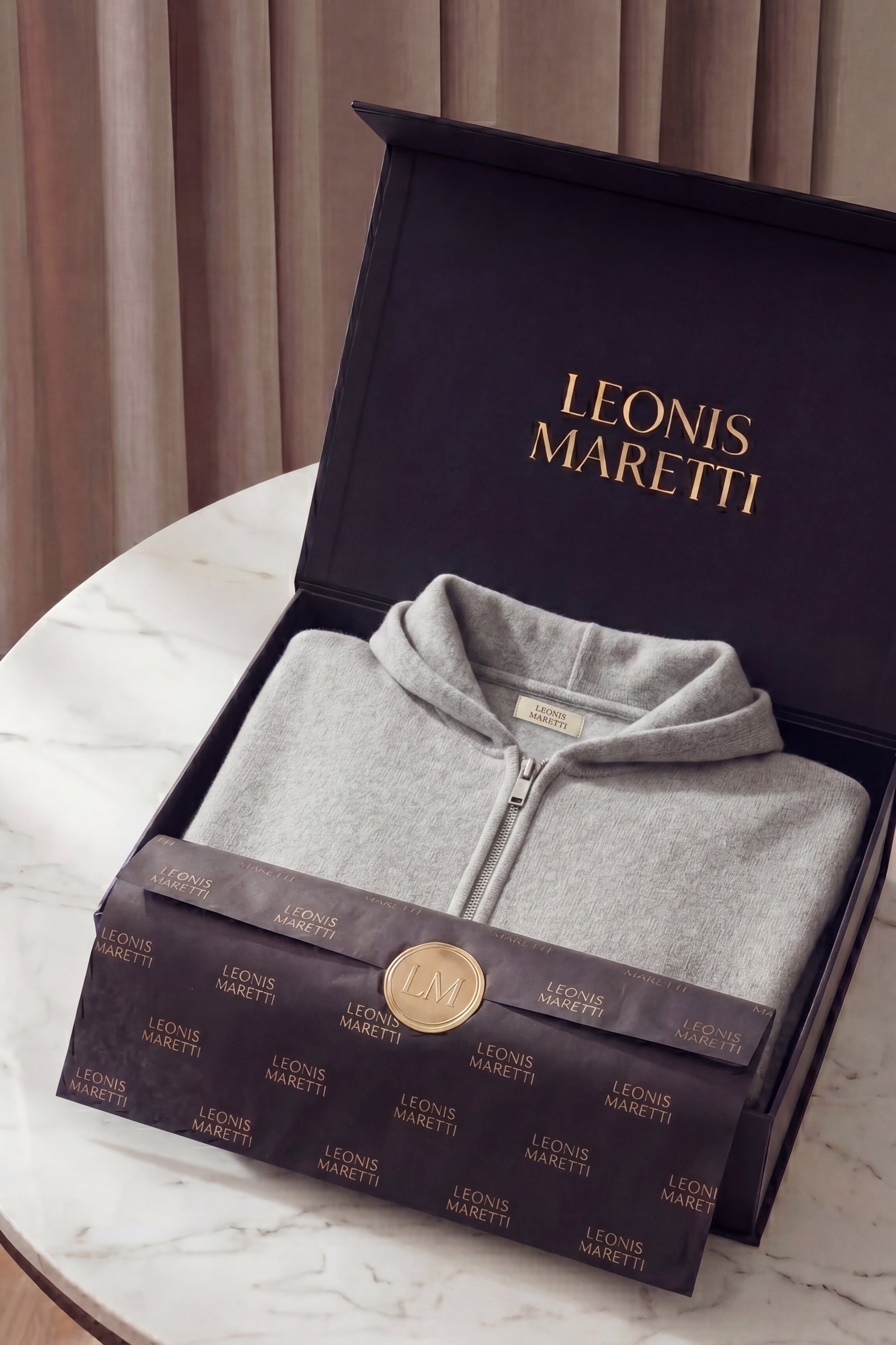 Tavole Hooded Zip Grey