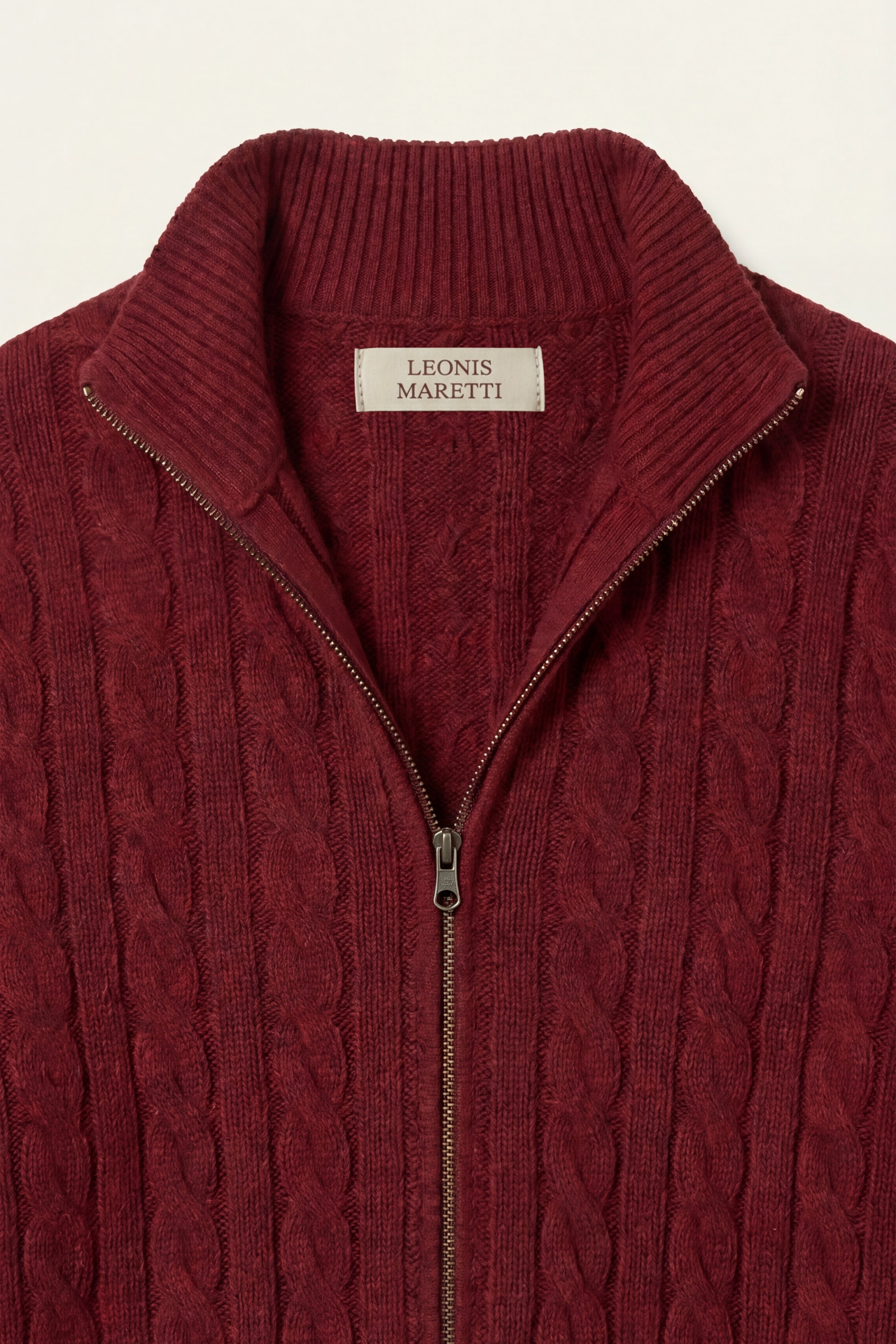 Medici Cable Knit Burgundy