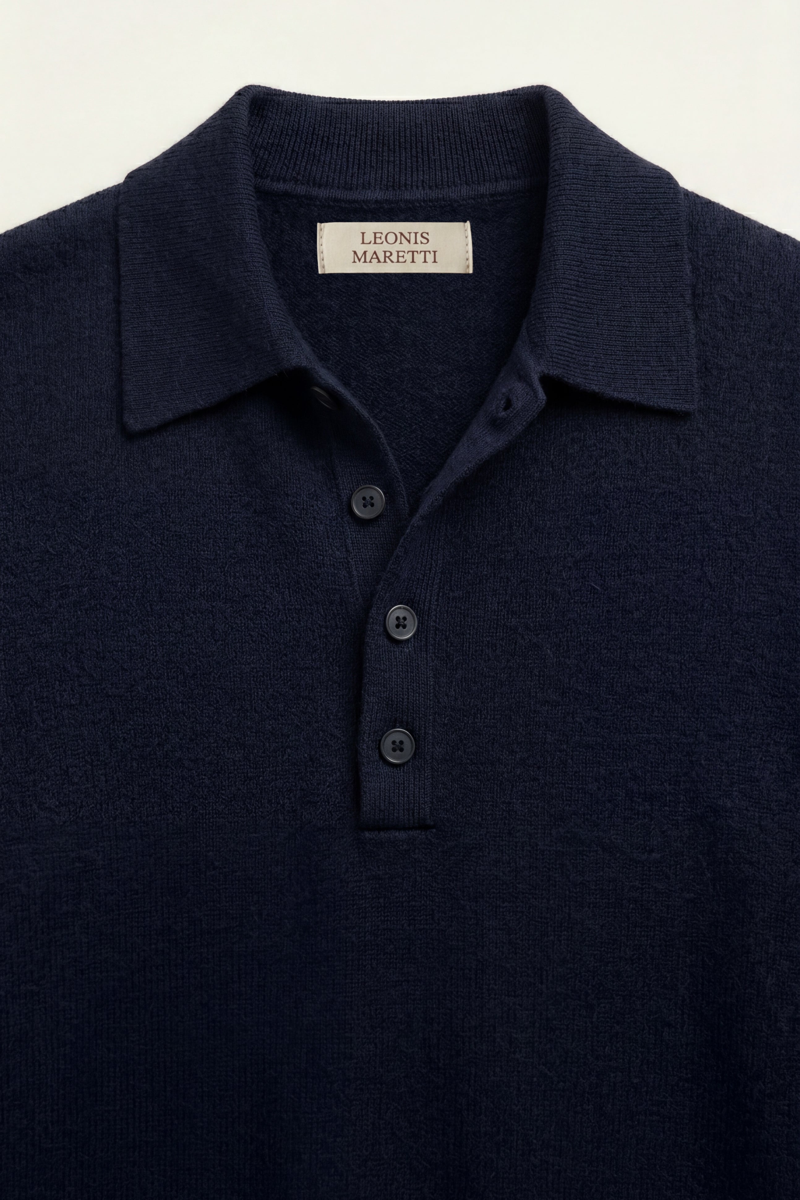 Alessandro Merino Polo Knit Navy