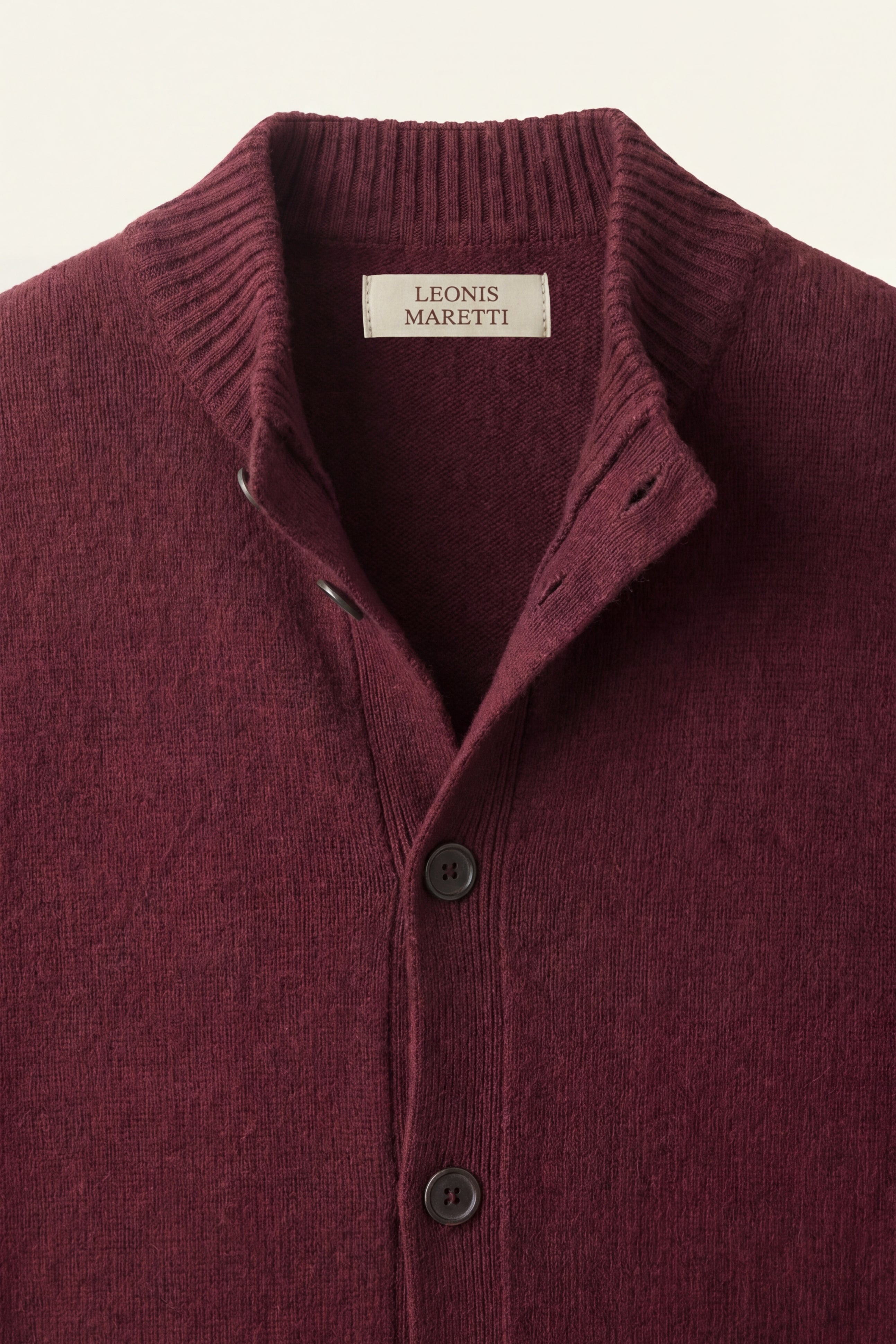 Giotto Knit Cardigan Maroon