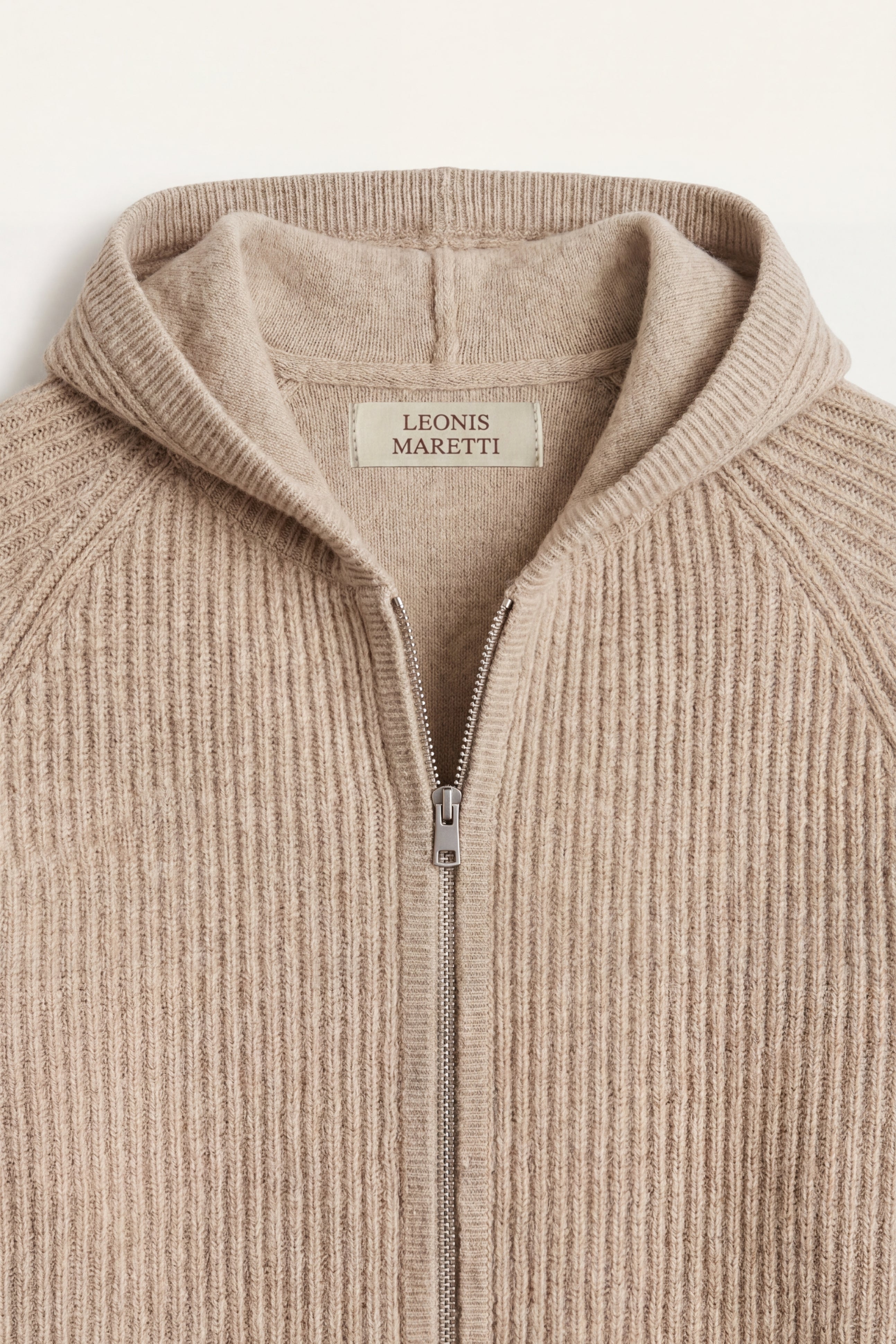 Sorrento Hooded Knit Light Brown