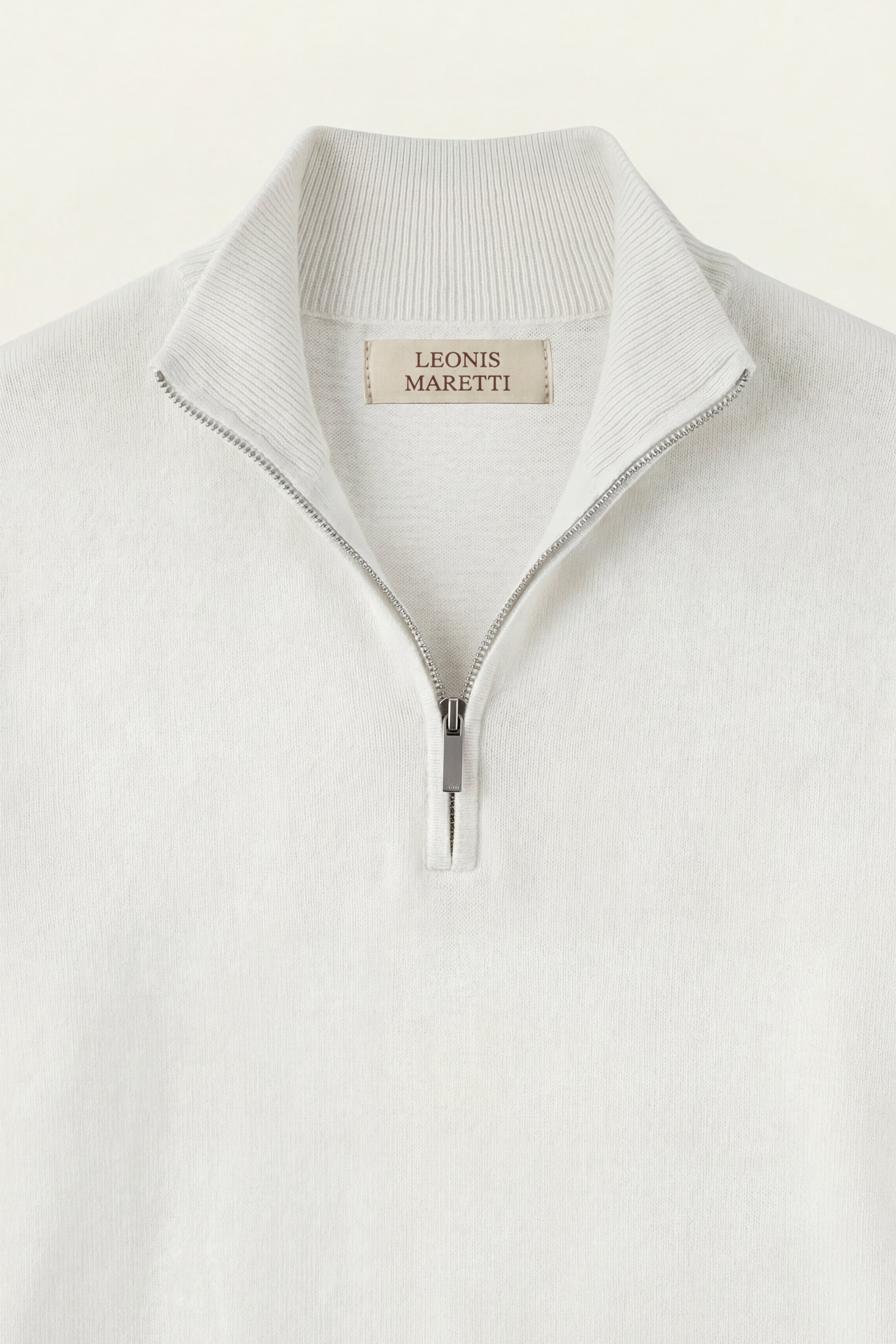 Arlino Quarter Zip Knit White