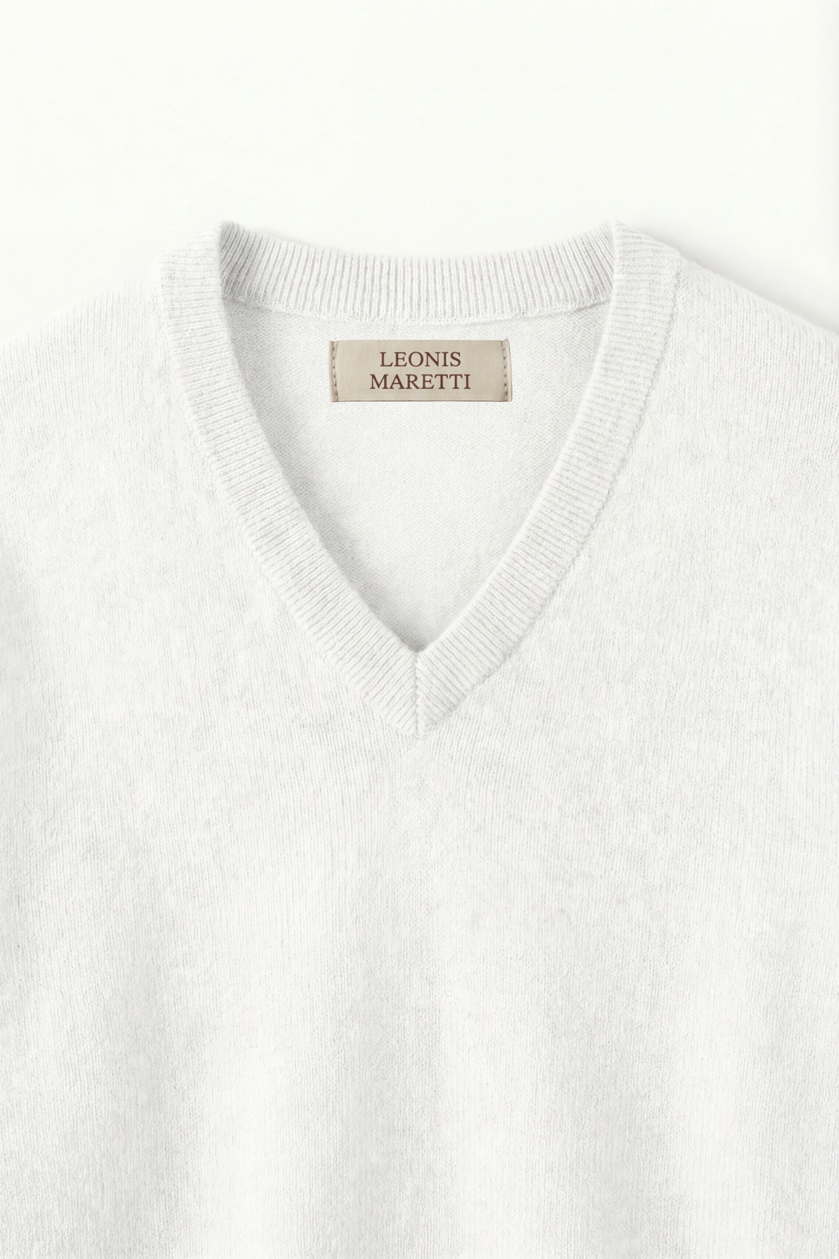 Merano V-Neck Knit Sweater White