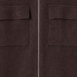 Orvello Dual-Zip Wool Cardigan Brown