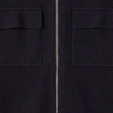 Orvello Dual-Zip Wool Cardigan Black