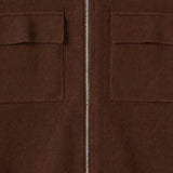 Orvello Dual-Zip Wool Cardigan Caramel