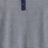 Ravino Panelled Knit Polo Dark Blue