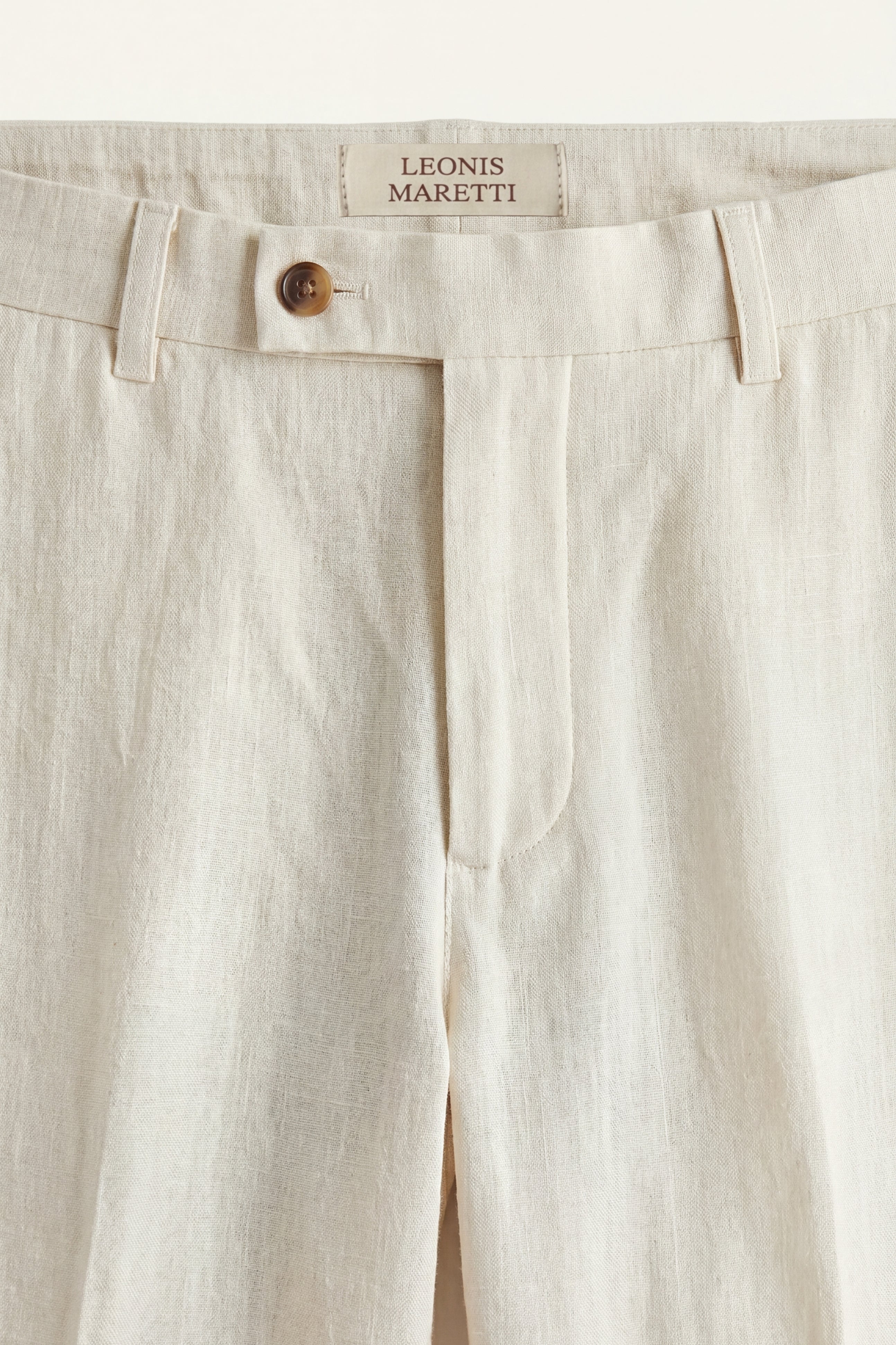 Modena Linen Tailored Trousers Light Beige