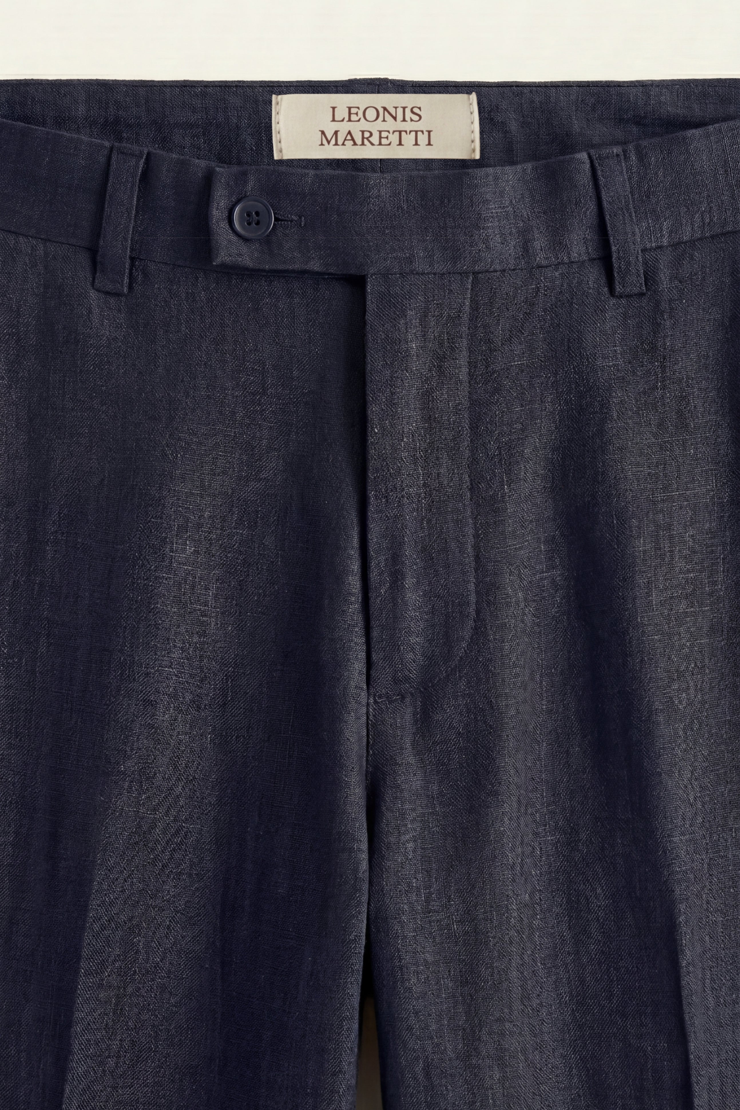 Modena Linen Tailored Trousers Navy