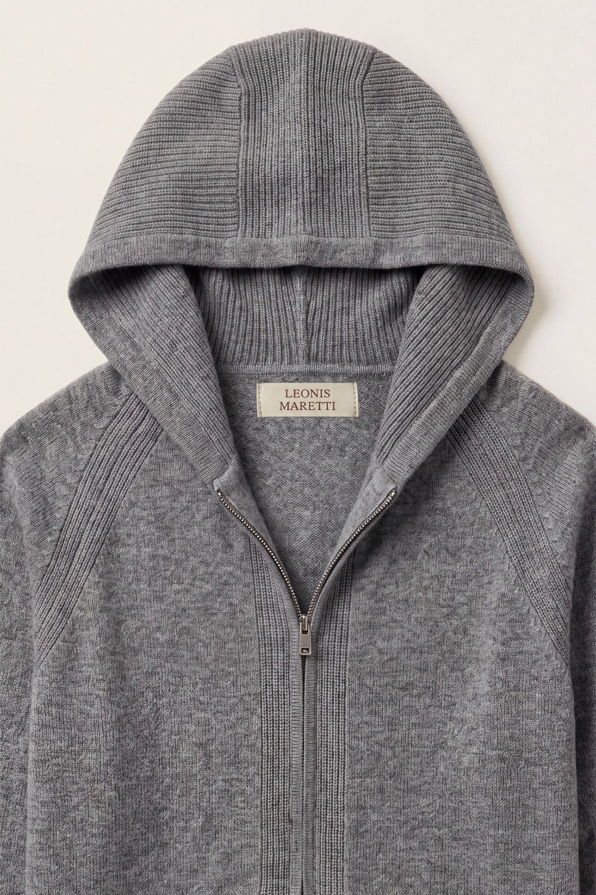 Fermo Cashmere Zipped Hoodie Grey