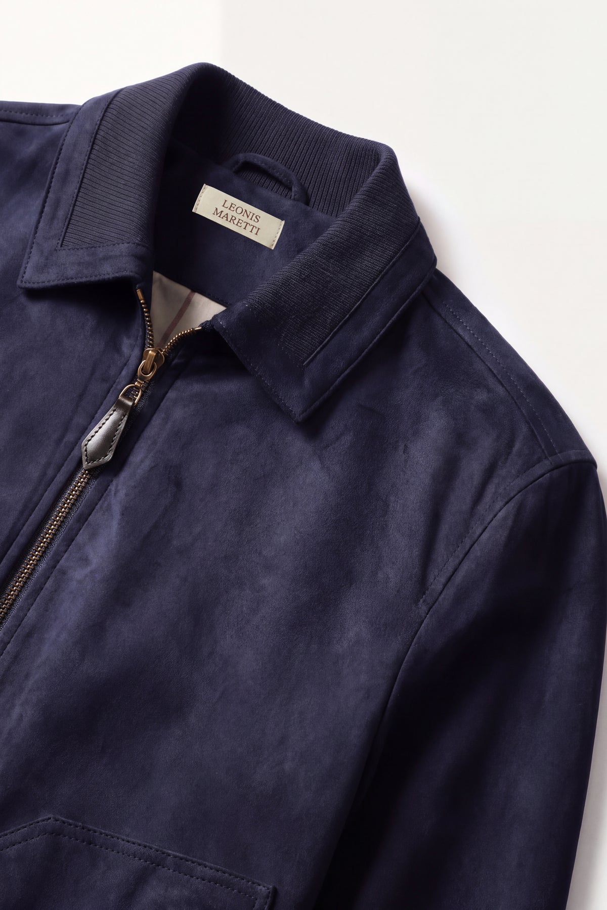 Noto Suede Jacket Navy