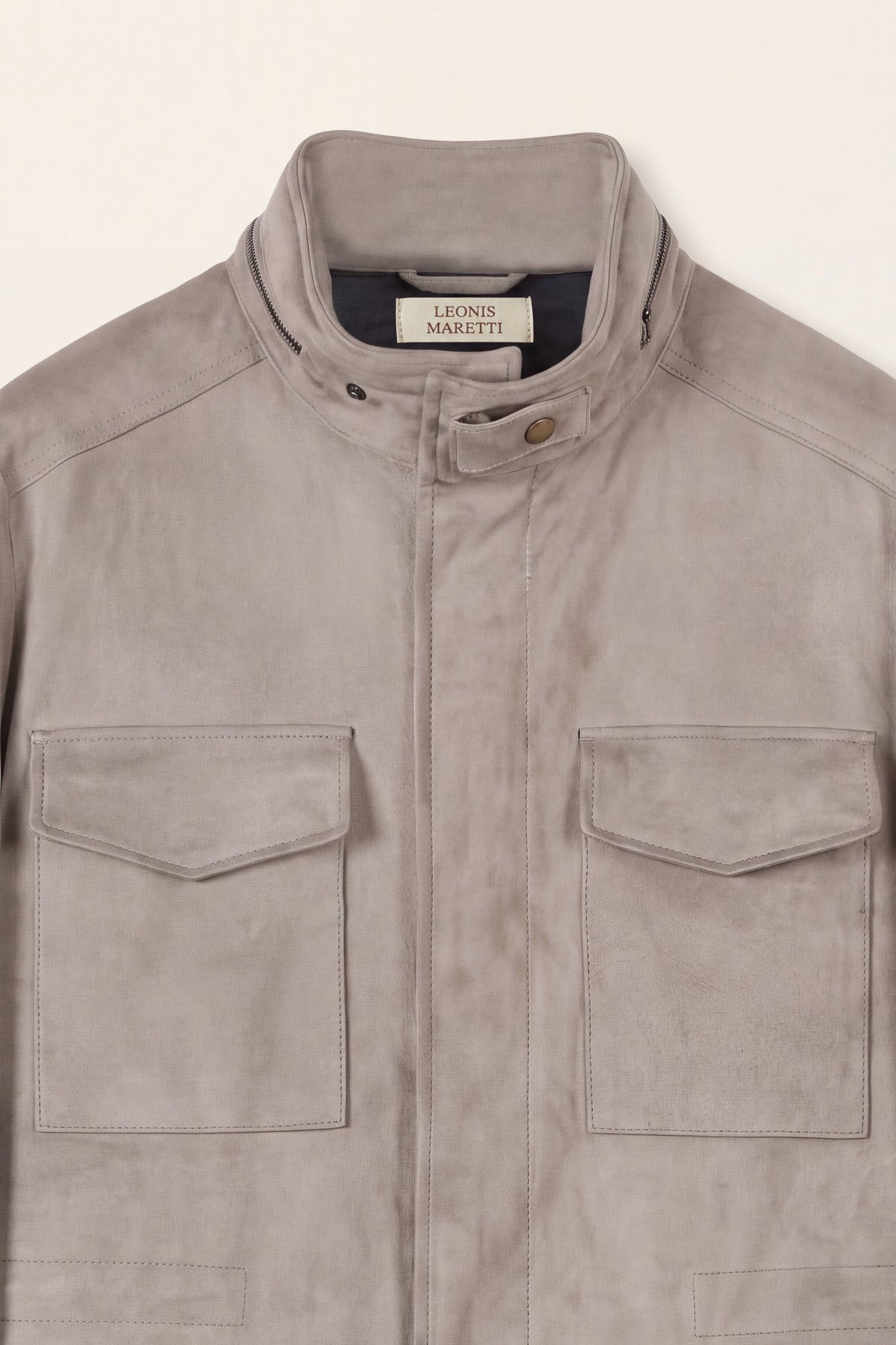 Bergamo Suede Field Jacket Stone
