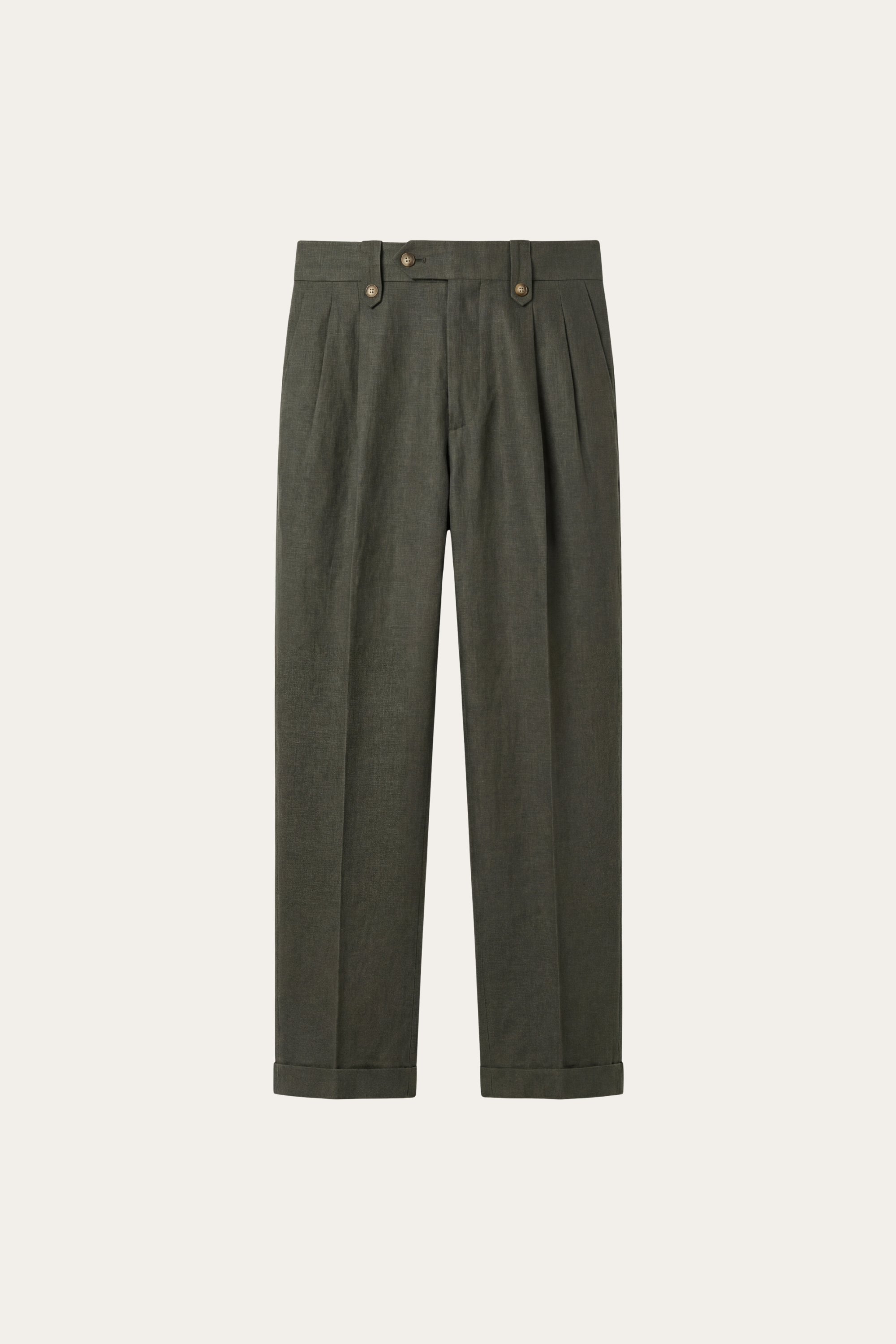 Morino Pleated Trousers Olive