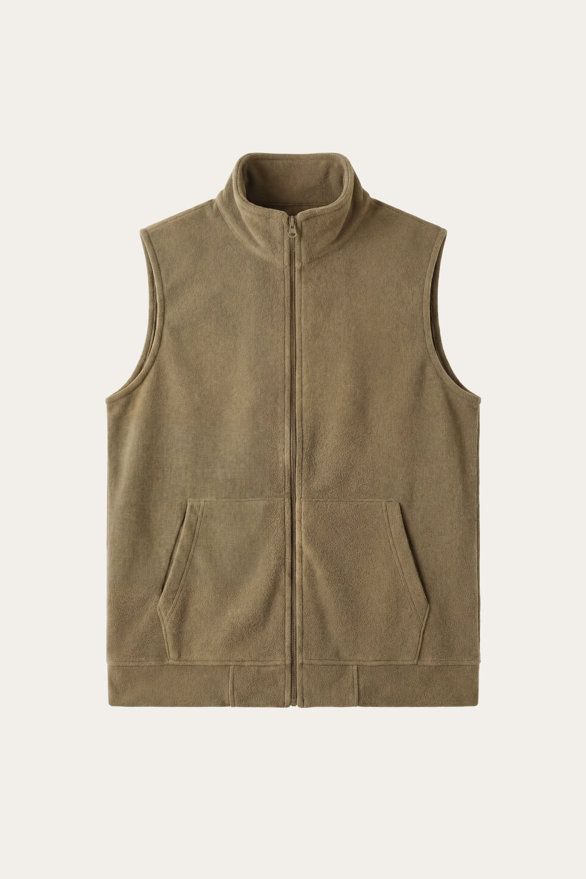 Bormio Zip Fleece Vest Khaki