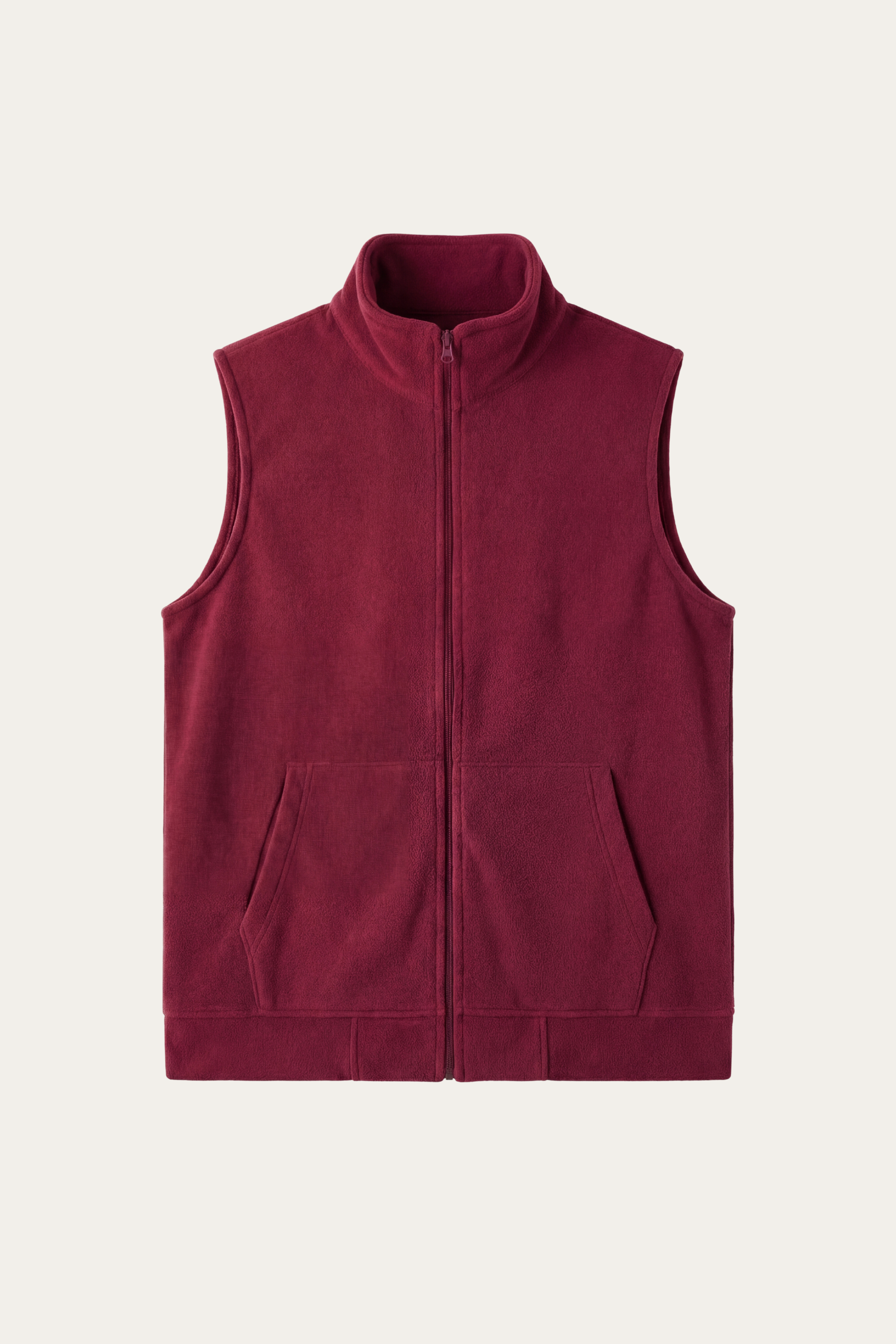 Bormio Zip Fleece Vest Burgundy