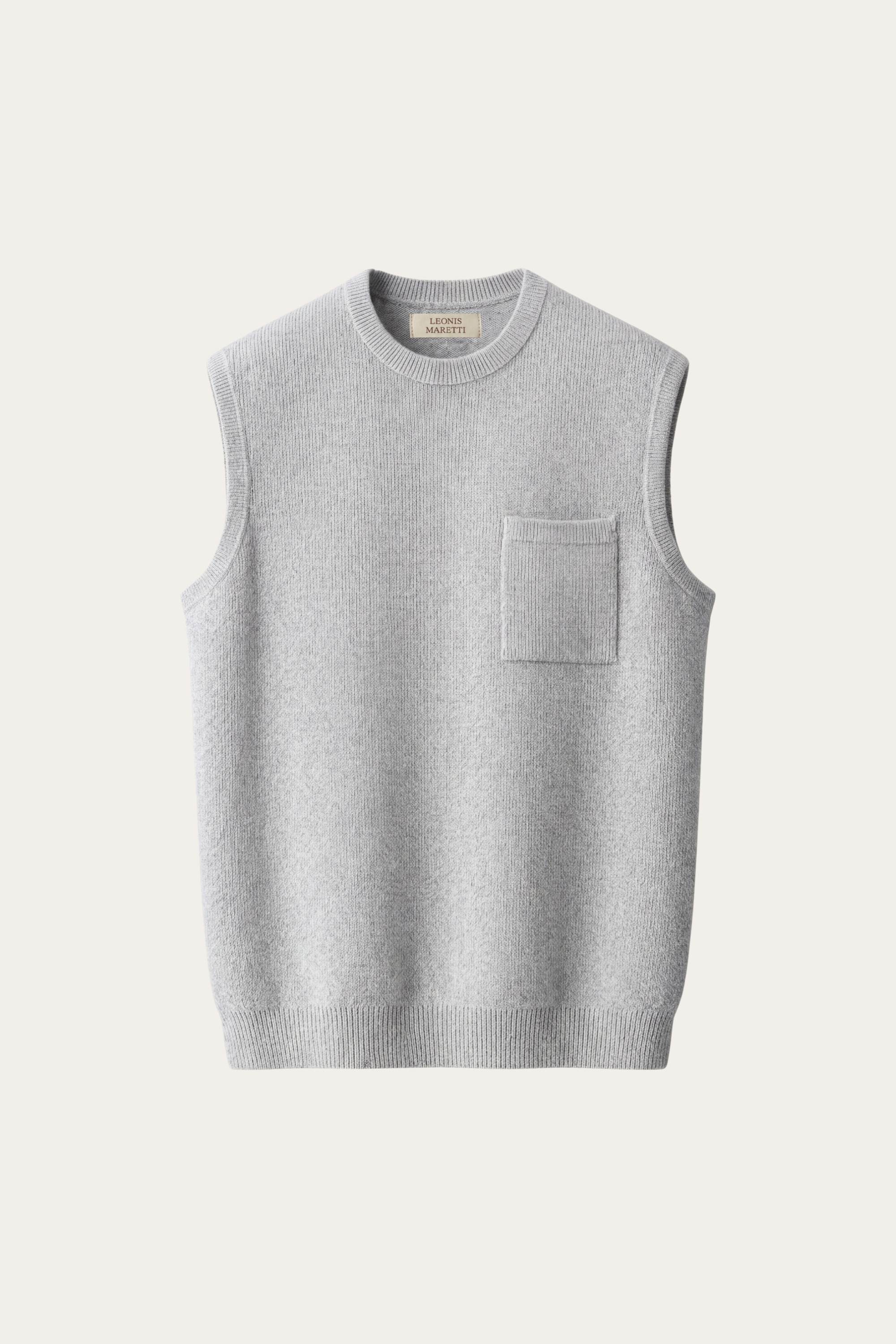 Nerio Extra-Fine Crew Vest Grey
