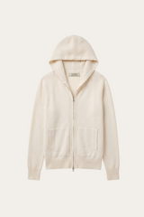 Fermo Cashmere Zipped Hoodie Cream