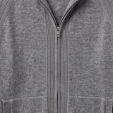 Fermo Cashmere Zipped Hoodie Grey