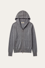 Fermo Cashmere Zipped Hoodie Grey