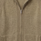 Fermo Cashmere Zipped Hoodie Olive