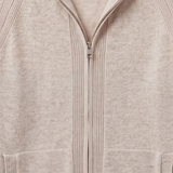 Fermo Cashmere Zipped Hoodie Beige