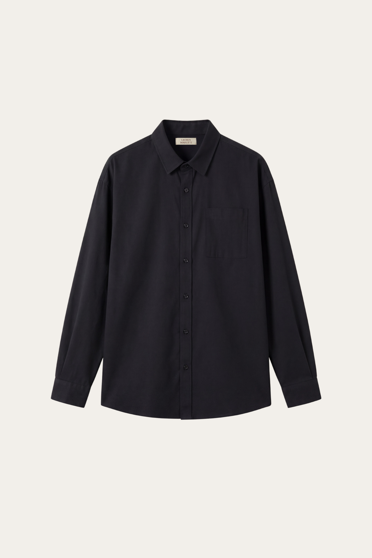 Spoleto Cotton Overshirt Black