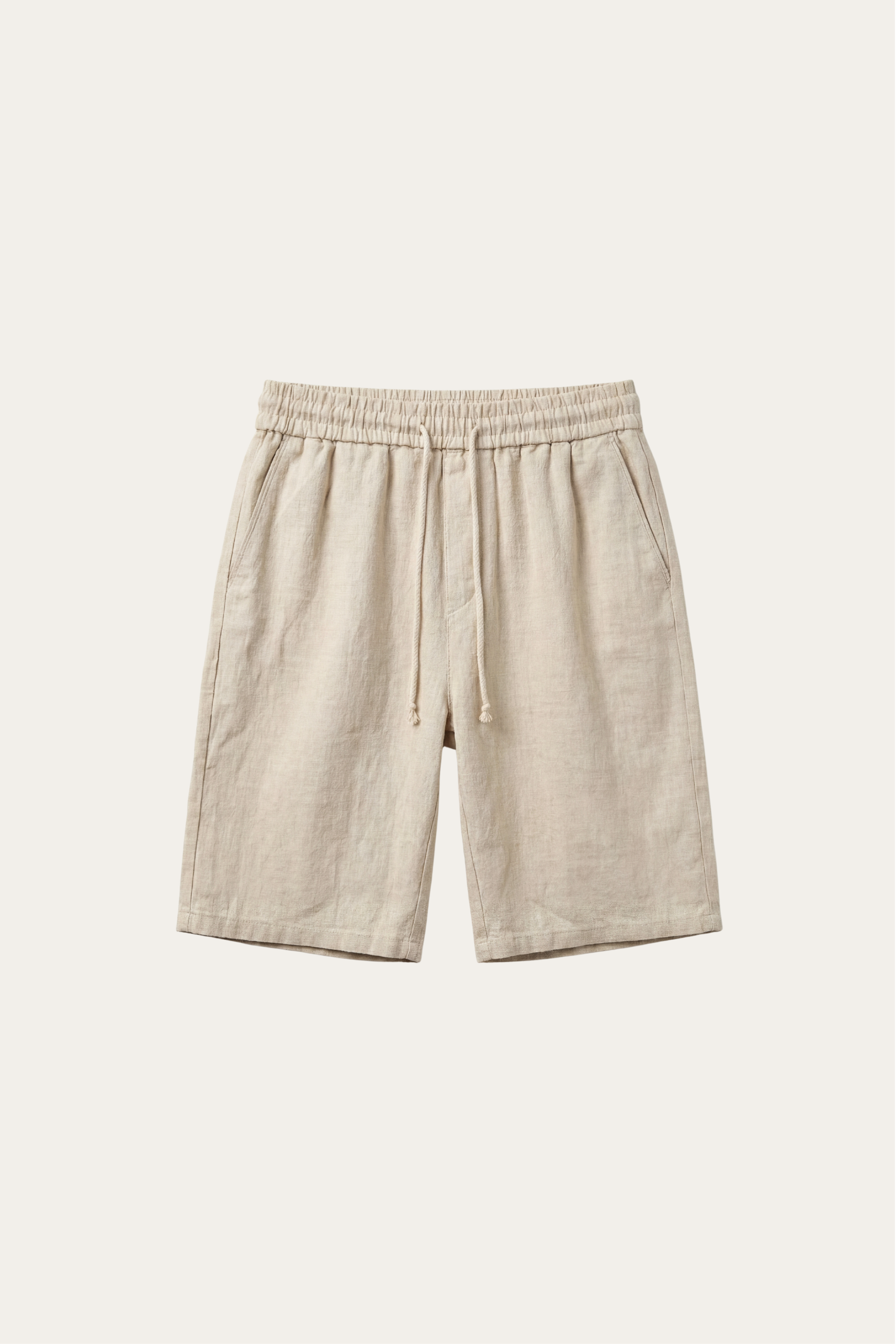 Lecce Linen Drawstring Shorts Beige