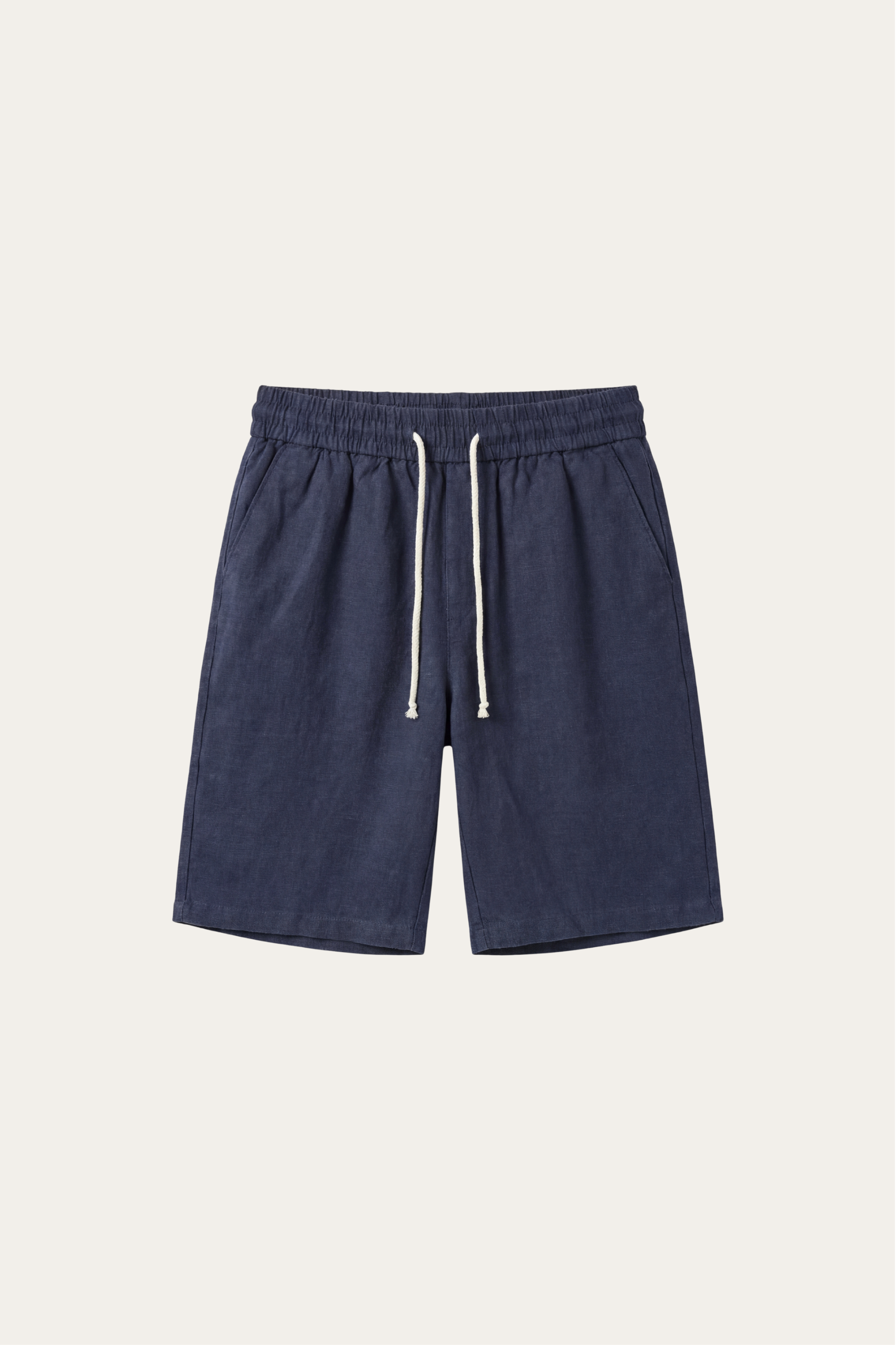 Lecce Linen Drawstring Shorts Navy