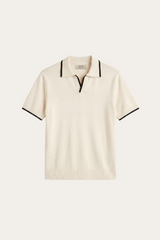Rivoro Knitted Polo Ivory