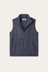 Bormio Zip Fleece Vest Blue Grey