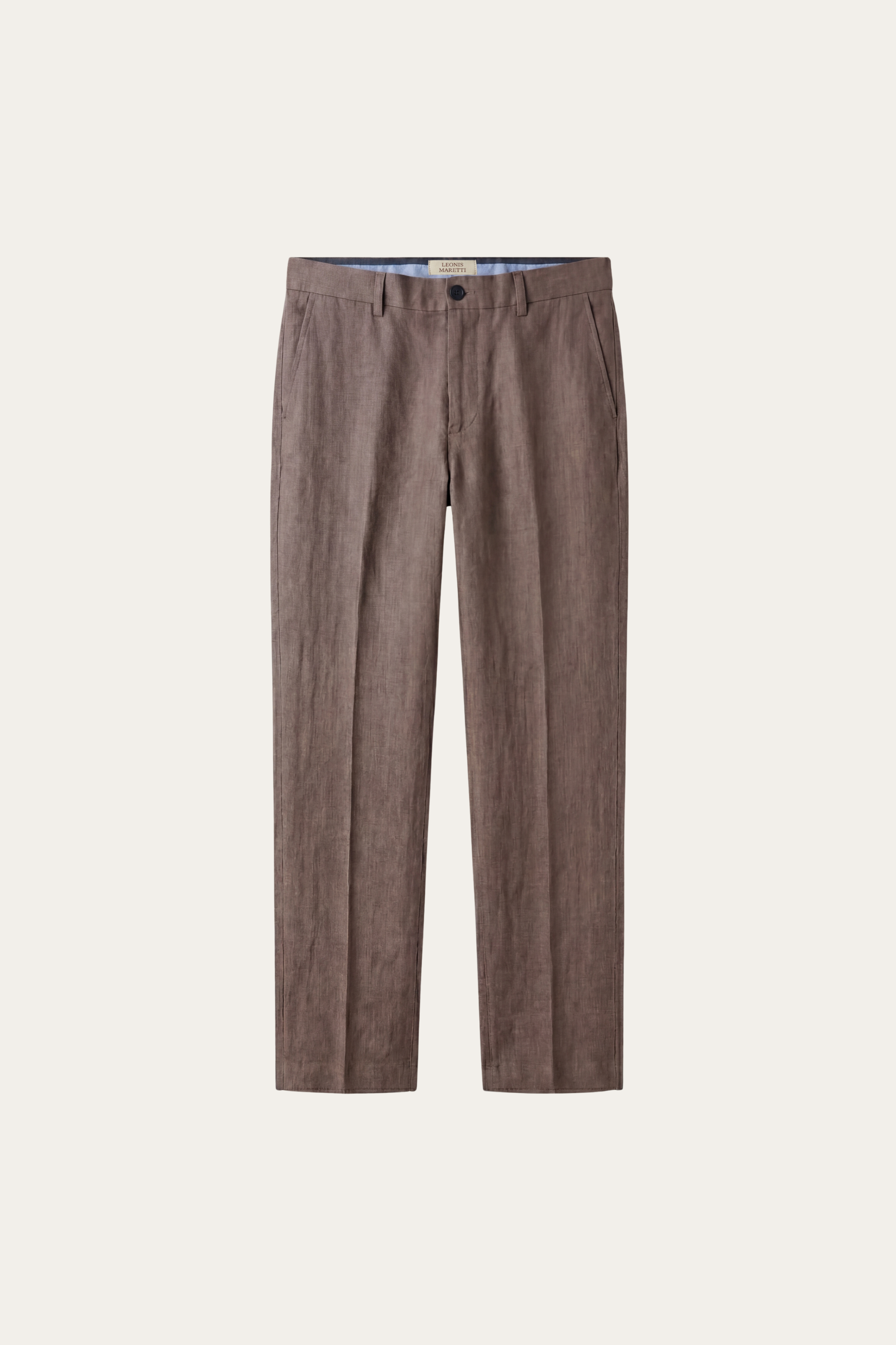 Cortona Linen Straight Trousers Taupe