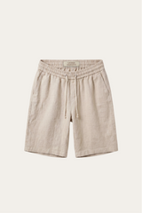 Lecce Linen Drawstring Shorts Beige