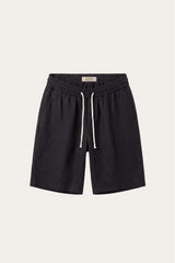 Lecce Linen Drawstring Shorts Black