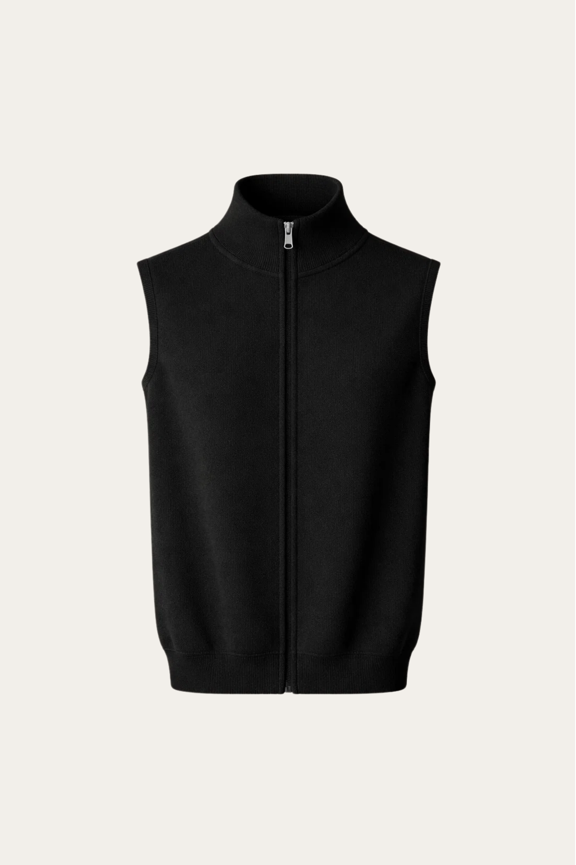 Alberto Merino Zip Vest Black