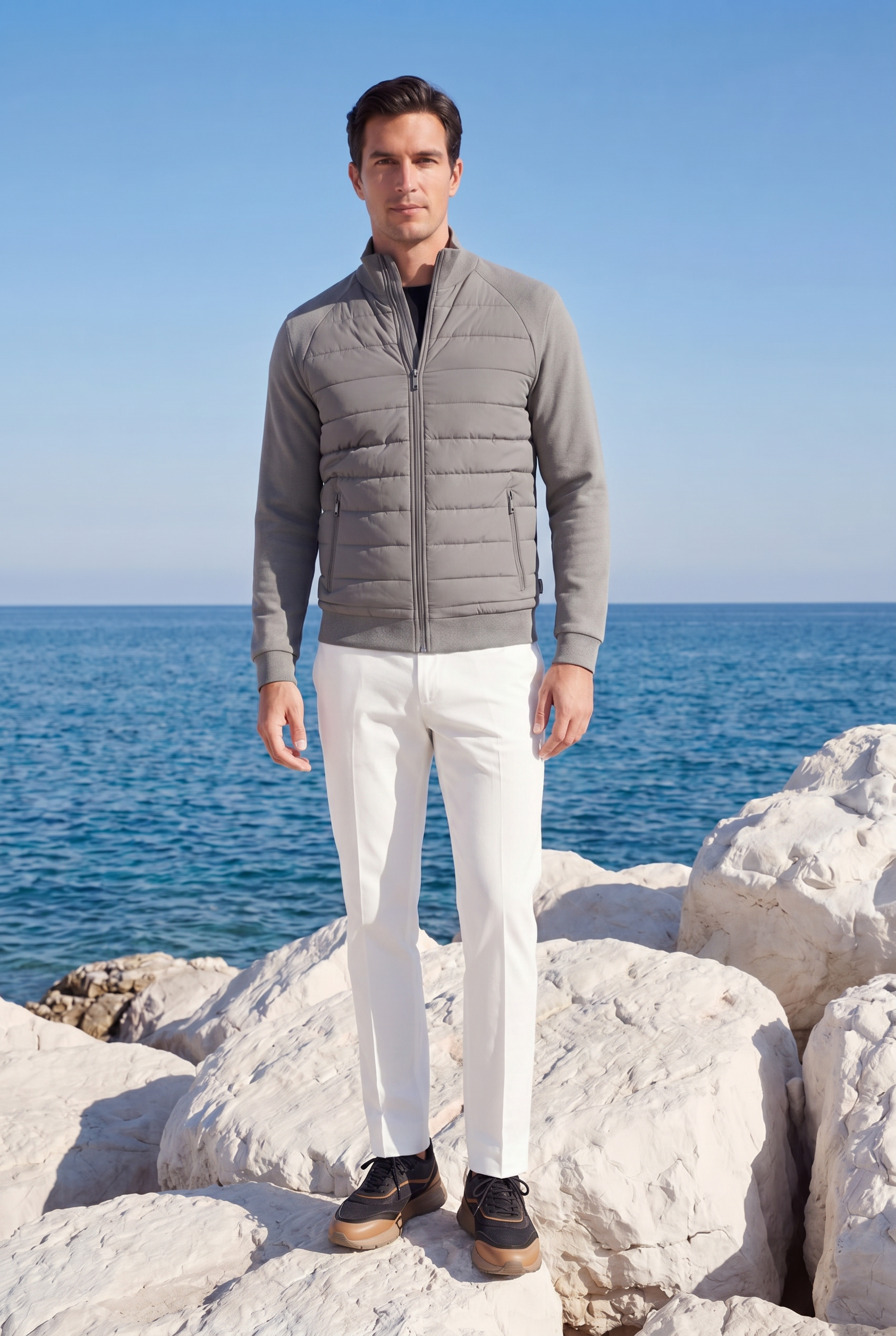 Bellori Wool Padded Jacket Grey