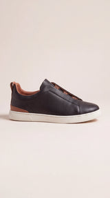 Leomar V2 Leather Slip-On Black Tan