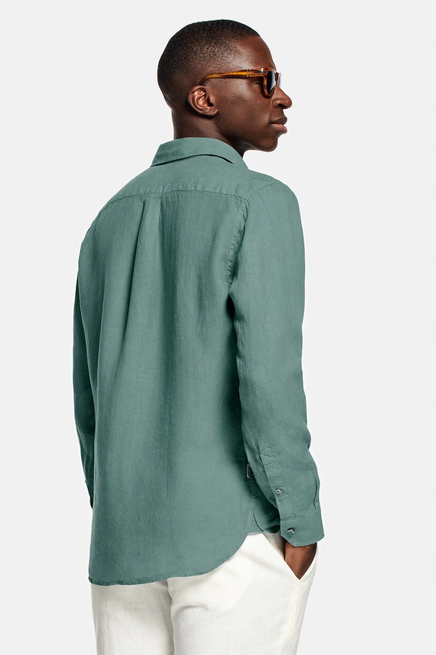 Linen Shirt Olive Green