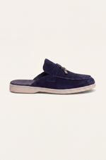 Maretti Buckle Mule Navy Blue
